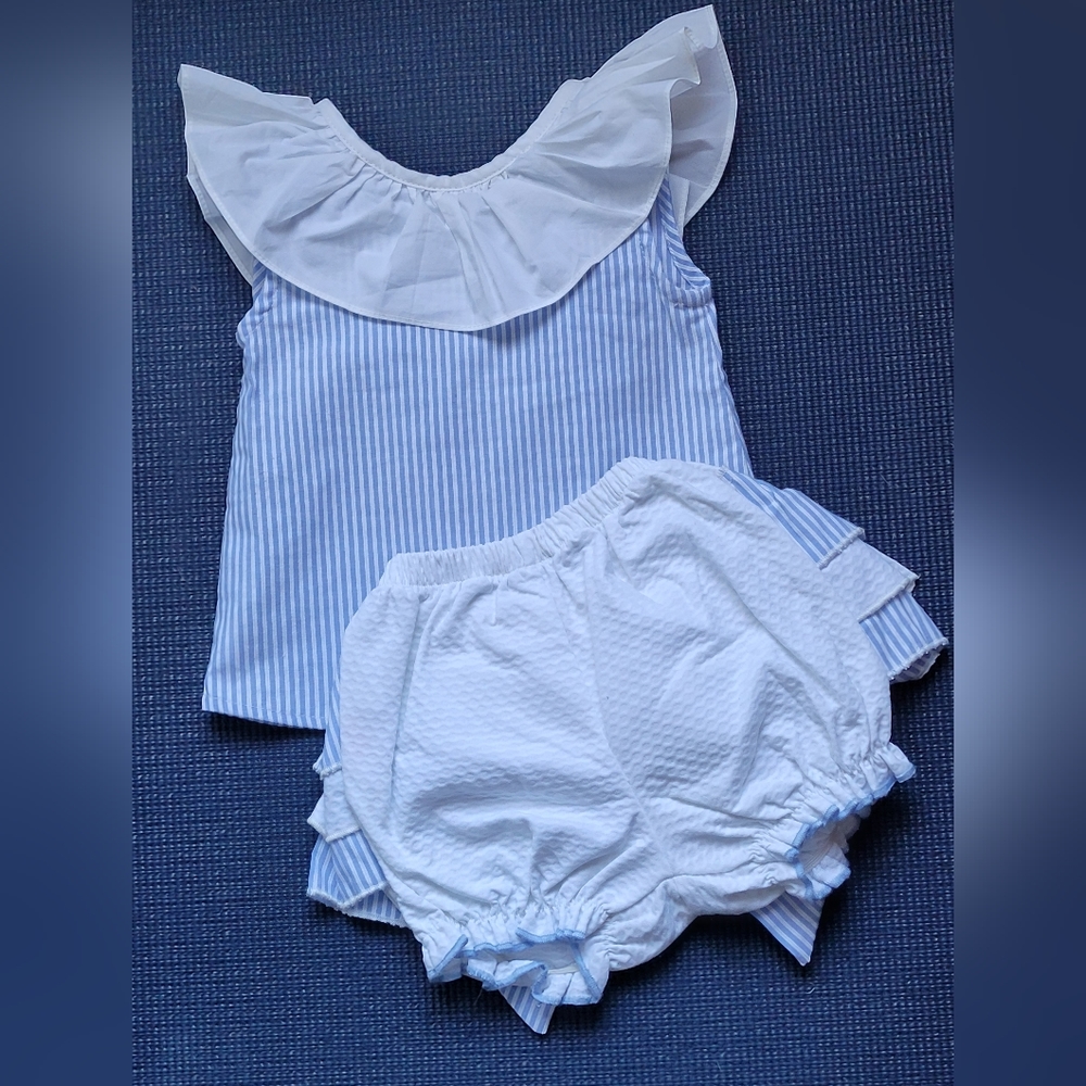 Gorgeous Two- Piece Set By *Wee Me* Made In Spain 3-6m